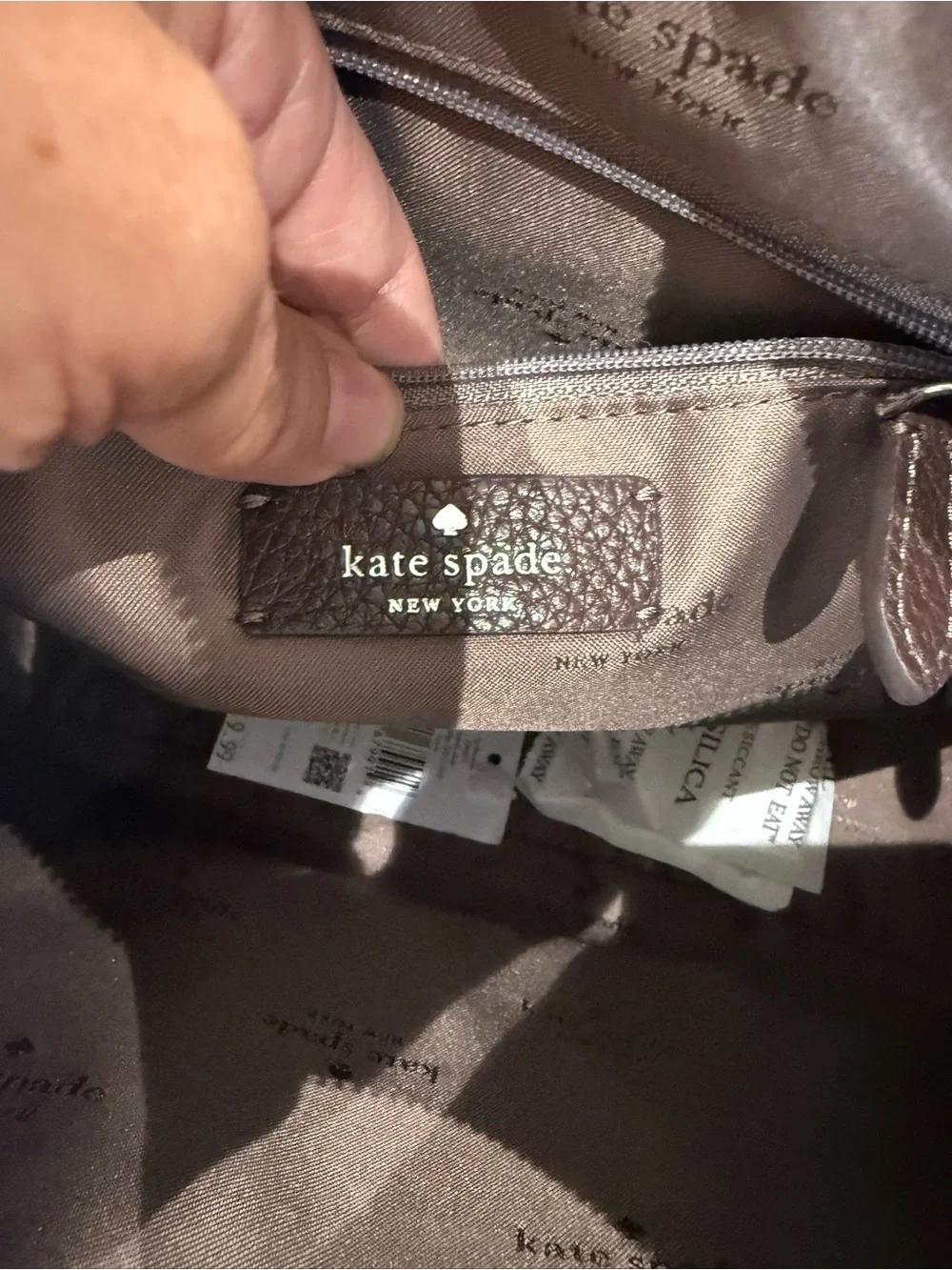 kate spade Kayla  Brown Studded Suede Hobo/Shoulder Bag